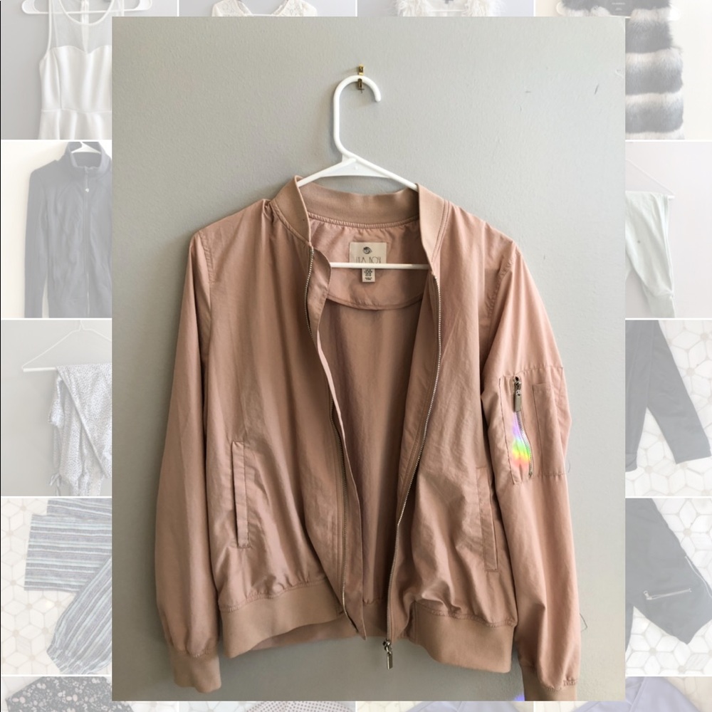 Lila rose blush bomber jacket